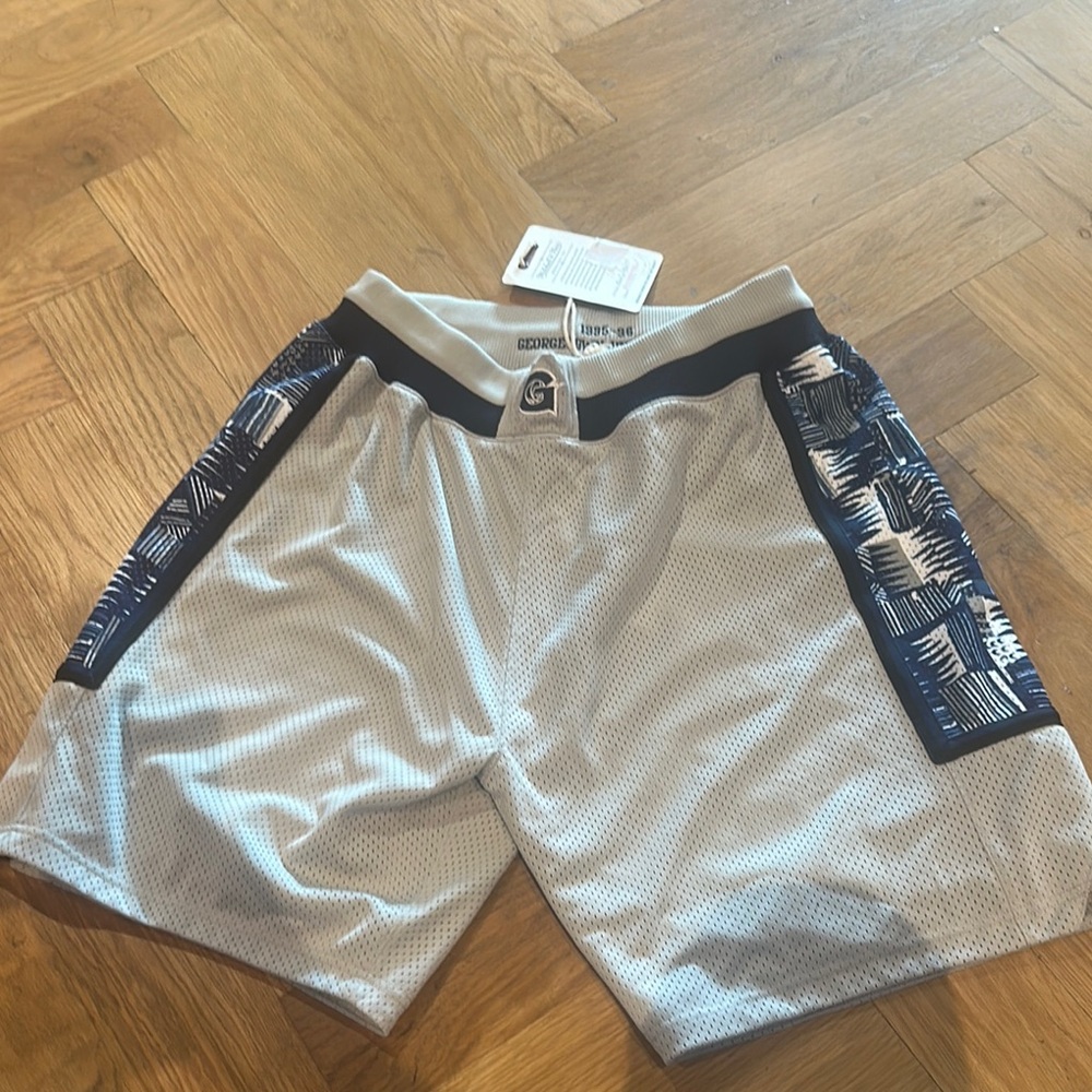 Mitchell & Ness Gray and Blue Athletic Shorts